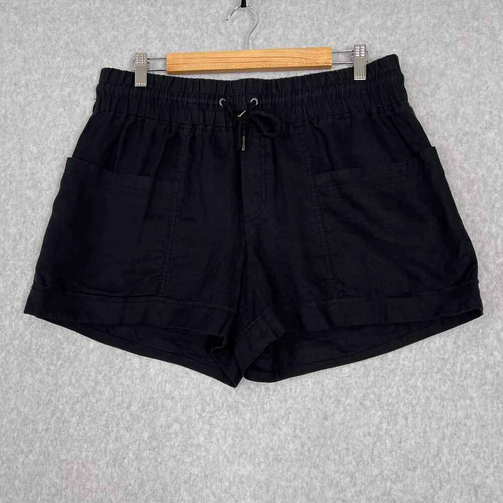 Athleta Black Cabo Linen 4" Short Size 12